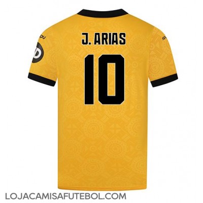 Camisa de Futebol Wolves Jhon Arias #10 Equipamento Principal 2025-26 Manga Curta Camisa de Futebol Wolves Jhon Arias #10 Equipamento Principal 2025-26 Manga Curta